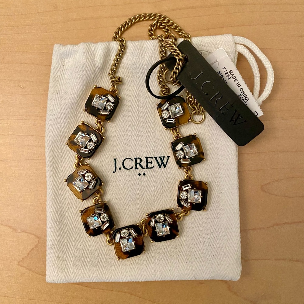 NWT J.Crew Tortoise Statement Necklace